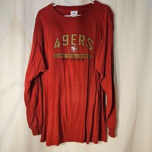 Vintage San Francisco 49ers NFL West Division Red Long Sleeve T-Shirt Fan Appare